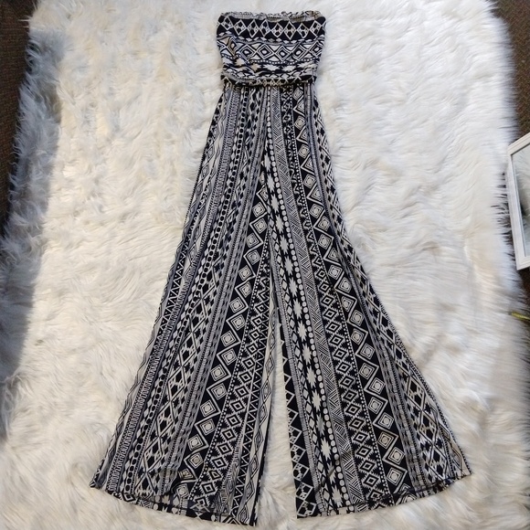 FASHION EXPRESS boho Aztec Indian print jumpsuit - Picture 1 of 3